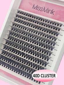 Miss Mink 30D 40D 50D Curly Soft Natural Look False Eyelashes, 8-16mm Mixed, 0.07mm D Curl, 12 Rows 240 Pieces, Waterproof Mink Hair Single Cluster 3D Precise Fit For Daily Makeup, Lightweight Portable Design Suitable For Daily Life, Parties And All Occasions - D - View 9