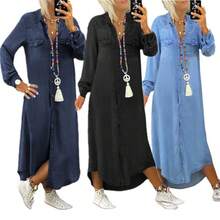 Women Maxi Dresses - Light Blue - View 3