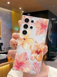 1 Piece Soft Phone Case With White Lily Flower And Butterfly, Compatible With Huawei Honor, , Galaxy A04e/12/A13/A14/A34/A50/A52/A53/A54/S21/S22/S23/S24/S25/S25Ultra, 6A/7A/8A, 12T/13T, International Version, Not Domestic Version, Spring Gift - 透明 14 - 查看 4