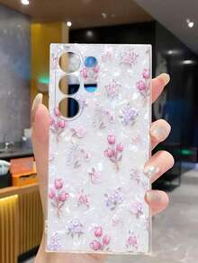 1 Piece Soft Phone Case With Fashionable Tulip Flower Design, Compatible With Huawei, Honor, Galaxy, 12T, 13T - 透明 11 - 查看 5