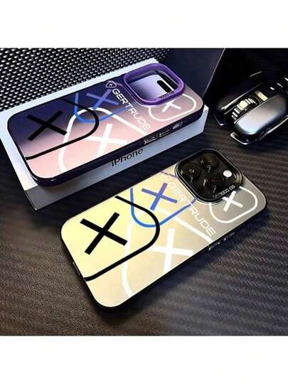 Étui de protection de marque G-Gertrudes à la mode, convenant pour iPhone 16 15 14 13 12 11 Mini Pro Max X XR XS Max 8 7 Plus, finition mate antichoc, étanche, anti-rayures