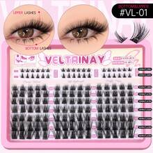 VELTRINAY Mi giả 9 hàng, mi giả tự làm mềm mại, dày 5-16mm, kiểu mắt mèo cổ tích, mi cong chữ C, mi giả đan chéo, mi giả dày dặn, thoải mái, có thể tái sử dụng, tự nhiên và mềm mại, phù hợp với mọi phong cách, phụ kiện trang điểm có thể tái sử dụng. - Xem 12