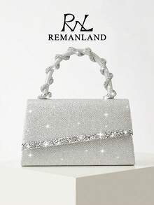 REMANLAND 奢華亮面女款晚宴手拿包 正式派對手提包 新娘婚禮錢包 適合派對、婚禮、舞會、晚宴活動 完美搭配節日派對禮服 適合婚禮、舞會、晚宴活動 婚禮必備 完美搭配畢業禮服、舞會禮服 完美搭配舞會配件 完美搭配新娘伴手包 伴娘最優雅手提包選擇 婚禮手拿包 - 銀色 - 查看 1