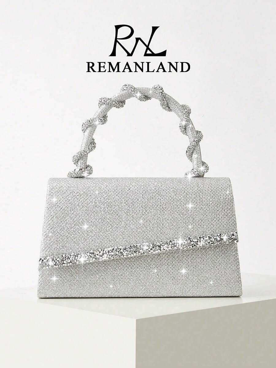 REMANLAND 奢華亮面女款晚宴手拿包 正式派對手提包 新娘婚禮錢包 適合派對、婚禮、舞會、晚宴活動 完美搭配節日派對禮服 適合婚禮、舞會、晚宴活動 婚禮必備 完美搭配畢業禮服、舞會禮服 完美搭配舞會配件 完美搭配新娘伴手包 伴娘最優雅手提包選擇 婚禮手拿包 - 銀色 - 查看 1