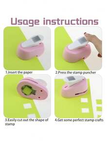 1pc Stamp Embossing Device,New DIY Embossing Stamp For Students' Planner, Handmade Embossing Machine And Flower Puncher,Stamp Square Punch, Lever-Type Craft Punch, Suitable For Scrapbooking, Card Making, And DIY Paper Crafts - Multicolor - View 9