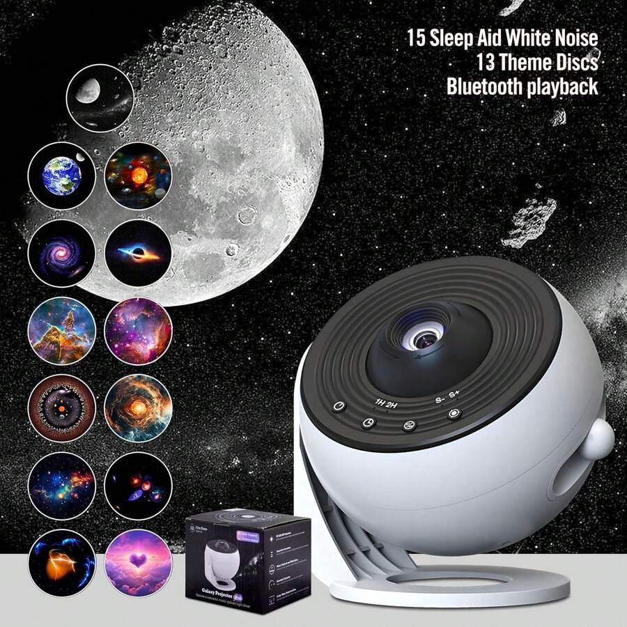 13-In-1 HD Planet Projector With Bluetooth Speaker And White Noise Function, Starry Sky Projection Light, Remote Control Timer Auto Shut-Off, Suitable For Adult Bedroom Decoration Gift - Multicolor - View 1