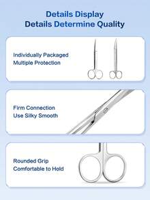 Cofoe Stainless Steel Medical Scissors, Sharp First Aid Bandage Shears, Suitable For Cutting Gauze, Dressings, Tape, Home Emergency Kit And Nursing Supplies - View 9