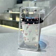 Fanahat-Funda para teléfono: Carcasa con patrón prémium de flores de verano, compatible con la serie for  Galaxy A54/A53/A52 (universal para A52S) / A34 (5G) / A32 (5G) / A14 (5G) / A13 5G / A12 / A04S / S10+ / S21 / S21U / S21+ / S22 / S22+ / S21U / S23 / S23+ / S23U y la serie S24 A15 / A35 (5G) / A55 - transparente - Ver 1