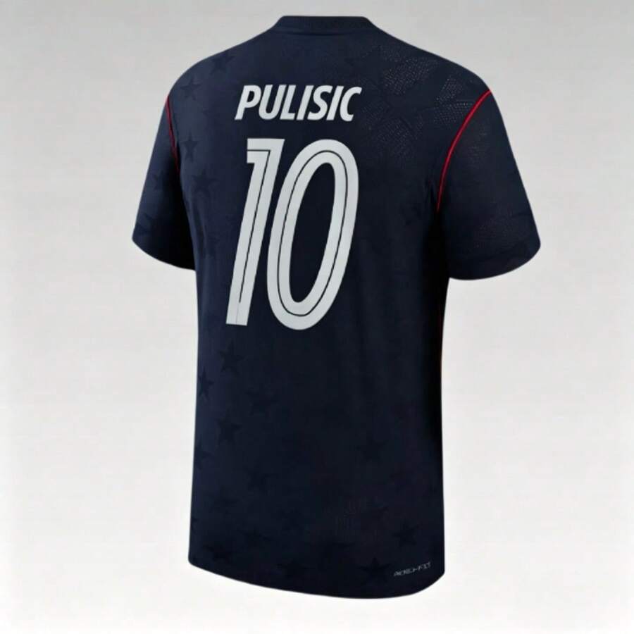 26-27 Season U.S. National Team Away Jersey In Navy Blue Color, Number 10 PULISIC Fan Edition Breathable Sports Short Sleeve - 26-27 美國客場 - NO. - 查看 1