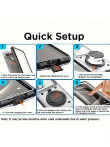 6.9 Inch Universal Waterproof Phone Case - Touchscreen With Stand, Shockproof And Dropproof - Fits All Smartphones - Perfect Gift For Water Sports Enthusiasts - Multicolor - View 8