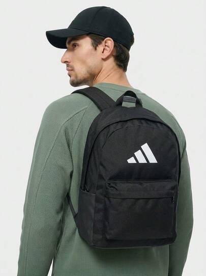 Adidas Classic 3 Bar Logo Women Backpack Black / White