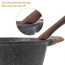 Bộ dụng cụ nấu ăn 11 món kèm giá đỡ - Bộ dụng cụ nhà bếp, tay cầm bằng gỗ có họa tiết, thìa xới thức ăn chống dính kèm hộp đựng. - Nhiều màu - Xem 8