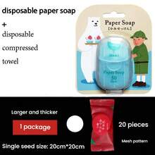 1 Set Portable Disposable Soap Paper Sheets, Convenient Travel Hand Washing Soap Sheets, Essential For Outdoor Camping, Hiking, Schools, Offices, Restaurants And Public Places - One Size Fits All - View 17