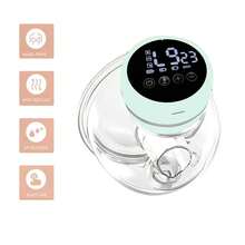 Smart Electric Breast Pump With LED Touchscreen, 3 Modes Breast Milk Extractor, Rechargeable Portable Breast Pump With Memory Function - Mint Green - View 6