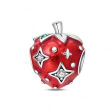 A Single Silver-Plated, Whimsical Fruit-Themed Charm Featuring Original Designs Of A Pineapple, Cherry, And Lemon. This Enamel Pendant Is Accented With Diamond-Like Elements And Can Be Worn On Either A Bracelet Or A Necklace. As A Handcrafted, Fresh, And Playful Accessory, It Exudes A Vibrant Energy, Making It Perfect For Both DIY Projects And Everyday Wear. - Multicolor - View 21