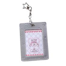 Y2K Star Embossed Photocard Holder, Cute PU Leather 3-Inch Idol Photo Card Case With Keychain, Kawaii ID Badge Protector For Backpack Charm & School - Rectangle - View 4