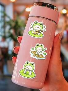 50Pcs Frog Costume Bunny Stickers For Journaling, Cute Rabbit Decals For Scrapbooking, Bullet Journal, Planner, DIY Crafts, Mood Tracking, Greenery Collages, Back To School - Multicolor - View 4