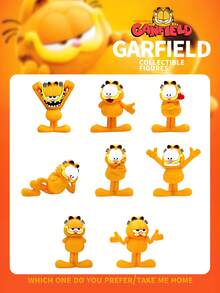 GARFIELD 加菲猫官方授权盲盒3D收藏人偶微缩模型家居装饰可动人偶雕像随机角色套装尼克儿童频道 - 多色*3 - 查看 6
