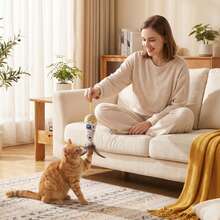 3件套猫玩具套装，摇摇杯+笼鼠，彩色羽毛装饰，卡通图案，宠物互动玩具。猫咪羽毛摇摇杯套装，3件套，防咬互动猫咪娱乐玩具。笼鼠颜色随机。 - 查看 6