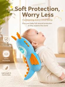HAPPY WALK 3rd Generation Upgraded: Baby Head Protection Anti-Collision Pad ( Dragon / Ocean Blue Dragon Optional) This Toddler Mat Is Specially Designed For Babies Who Are Learning To Walk Or Crawl, Providing Thoughtful Protection Like A Small Cushion For Toddlers. The Backpack Features An Adjustable Design To Ensure A Secure And Snug Fit, Making It A Perfect Gift For Newborns! - Ocean Blue Dragon - View 7