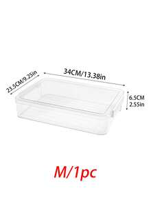 1pc/2pcs Makeup Storage Box, Face Mask Storage Box, Dustproof Waterproof Covered Skincare, Makeup Brushes, Eyebrow Pencils Storage Box, Perfume Organizer, Suitable For Refrigerator Storage, Accessory & Hair Accessory Storage, Kitchen Tool Organization, School Supplies Display Rack - Transparent - View 9