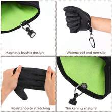 Magnetic Release Fishing Gloves, Anti-Puncture, Suitable For Catching And Cleaning Fish, Non-Slip Palm Design, For Men - Multicolor - View 3