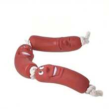 1pc Sausage-Shaped Dog Chew Toy, Fun Dog Pet Supplies - Durable And Bite-Resistant, Interactive Training Teething Toy, Premium Material, Sausage Design, Dog Chew Toy, Relieves Teething Discomfort - Multicolor - View 7