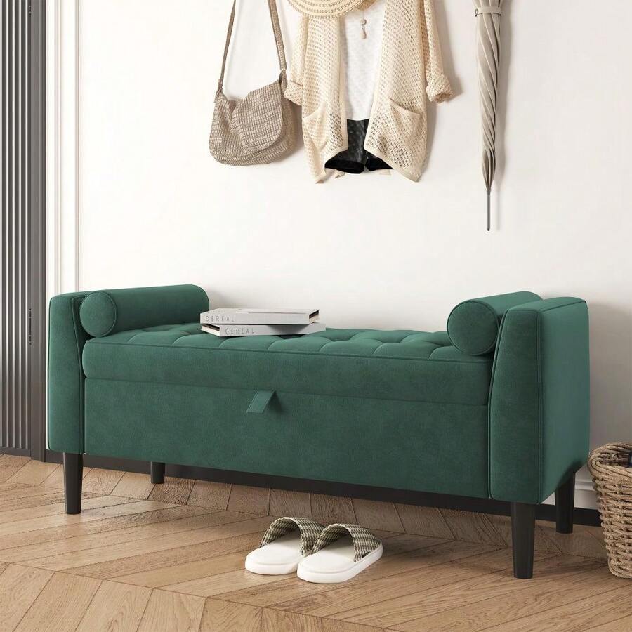 Storage Benches & Ottomans - Green - View 1