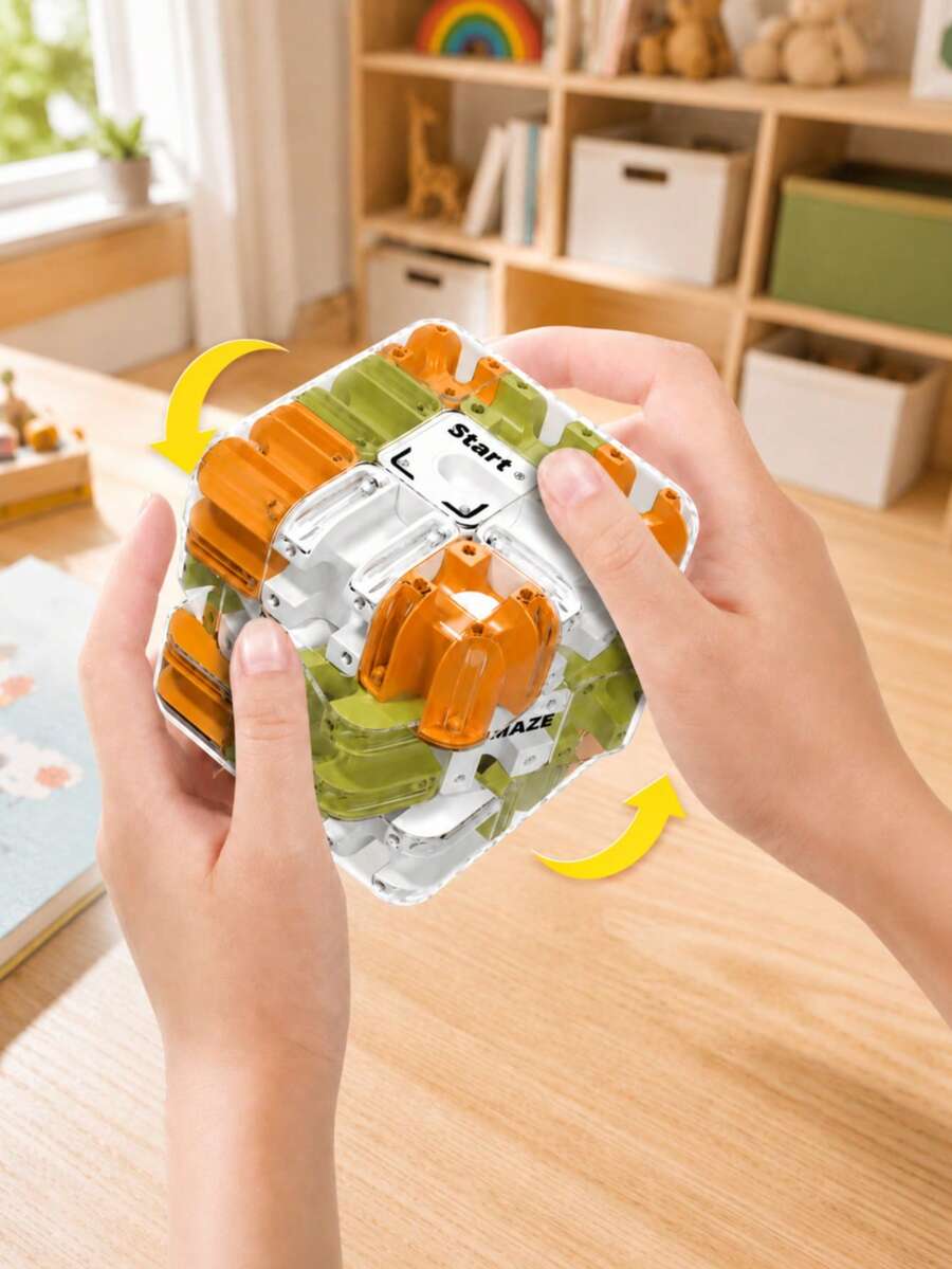 1 Khối lập phương mê cung 3D - Đồ chơi xếp hình bằng nhựa, Đường đi rõ ràng, Phân lớp màu sắc | Trò chơi trí tuệ, Phù hợp cho trẻ em và người lớn | Quà tặng sinh nhật/Lễ Phục sinh/Tái nhập học | Khối lập phương mê cung 3D di động, Đế trong suốt, Các mảnh ghép nhiều màu sắc | Đồ chơi tư duy không gian | Khối lập phương bằng nhựa bền (Màu ngẫu nhiên) - Nhiều màu - Xem 1