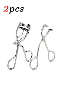 Juego de 2 piezas de rizador de pestañas de acero inoxidable (ángulo ancho + parcial), adecuado para diversas formas de pestañas - Juego de belleza profesional de doble uso, fácil de operar, adecuado para principiantes, herramientas para pestañas (2/1 pieza) - Multicolor - Ver 10