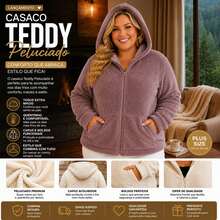 Plush Teddy Coat With A Soft Touch And Perfect Comfort For Cold Winter Days! 12925.C1 - 紫丁香色 - 查看 3