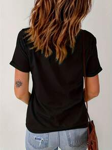 VivaGlam-Camiseta con estampado de "God Happy" - Negro - Ver 2