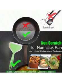 1 buah Spatula Silikon Multifungsi, Tersedia Berbagai Warna - Anti Lengket, Tahan Panas, Cocok untuk Memasak, Mengaduk, dan Menggoreng. Cocok untuk Pancake, Steak, dan Masakan Lainnya. Ini adalah alat dapur yang tahan lama dengan desain pegangan ergonomis dan tampilan yang stylish. - Spatula steak - View 8