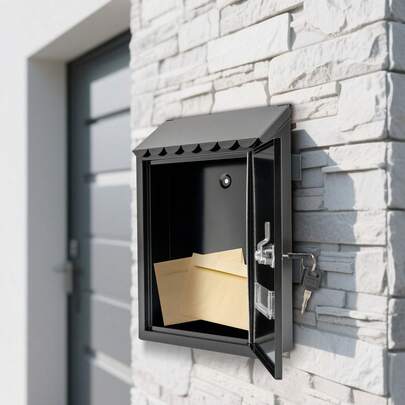 Wall-Mount Mailbox, Mailbox With Key Lock, Mail Box