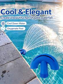 1件通用泳池噴泉曝氣噴嘴，3/4英吋標準公螺紋，耐用ABS塑料，免工具安裝，扇形瀑布效果，水冷，池塘增氧，流量可調，適用於地上與地下泳池，夏季派對必備 - 多款 - 查看 1