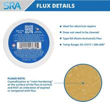 SRA Solder 135 Rosin Paste Soldering Flux For Electronics, No Clean Flux Made For Lead And Lead-Free Solder Circuit Boards And Copper Electrical Wire -  Clean Residues With No Goopy Mess (2oz Jar) - ColorB - View 3