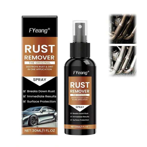 Multipurpose Rust Remover Spray For Cars Metal Tools And Chains Effective Surface Restoration