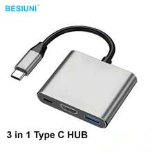 3-In-1 USB-C Hub With 4K HD, Fast Charging PD3.0, Suitable For Laptops, Monitors, Aluminum Alloy Pro - View 2