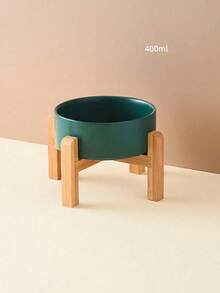 Ceramic Cat/Dog Bowl With Stand, Suitable For Small/Medium Pets, Marble Pattern Pet Food & Water Bowl - 400ml - View 16