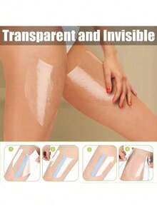 2/10/20pcs Round Invisible Thigh Inner Friction Prevention Patches, Anti-Chafing Thigh Tape, Transparent Skin Protection Patches, Suitable For Women's Inner Thighs And Calves, Comfortable Protection - Multicolor - View 10