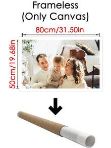 1pc Customized Photo Printed Canvas Art, Large Size Personalized Poster, With DIY Frame (Self-Assembly Frame) Or Canvas Only, Mother's Day Gift/Home Decor - Multicolor - View 21