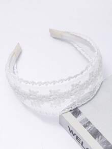 1 pieza Conjunto de diadema con encaje bordado floral - Multicolor - Ver 2