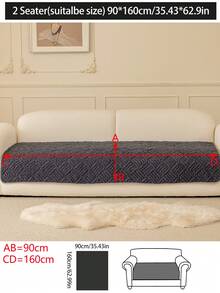 1 chiếc vỏ đệm sofa ấm áp dùng được cả bốn mùa, kiểu dáng hiện đại tối giản, chống trượt, dày dặn, chống bụi, có thể giặt được, mềm mại và không phai màu, thân thiện với thú cưng, phù hợp với sofa hình chữ L và sofa 1/2/3/4 chỗ ngồi trong phòng ngủ, văn phòng, phòng khách. - Màu xám đen - Xem 17