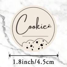 48/96pcs Customized Cookie Stickers - Personalized Round Baking Labels With Heart Design - Waterproof And Oil-Proof, Suitable For Gift Labels, Baking Packaging And Kitchen Organization - Style 2 - View 6