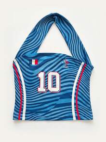 Áo tank top nữ kiểu dáng casual, chất liệu lưới jersey Pháp, không dây vai, hở lưng, có sọc bên hông, ôm sát, cổ yếm, thích hợp cho trang phục đi nghỉ mát mùa hè, áo mặc đi chơi. - Màu xanh lam - Xem 9