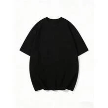 XXXL[Talla grande ]Camiseta solida de cuello redondo, camiseta informal de manga cortacon cuello redondo para uso diario, para el verano - Blanco - Ver 7