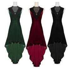Stage Dance Wear - Red (dress With Tie) - View 3