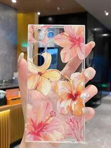 1 Piece Soft Phone Case With White Lily Flower And Butterfly, Compatible With Huawei Honor, , Galaxy A04e/12/A13/A14/A34/A50/A52/A53/A54/S21/S22/S23/S24/S25/S25Ultra, 6A/7A/8A, 12T/13T, International Version, Not Domestic Version, Spring Gift - 透明 14 - 查看 5