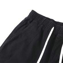 Von Dutches Racing Flame Printed Straight Leg Jeans, Cool Motorcycle Street Style, Fashionable Personality, Street Hip-Hop Outfit, Suitable For Work, Commuting, Stage Performances, Parties, Outdoor Clothing Y2K, Men's Summer Pants, Father's Day Gifts - 黑色 - 查看 4