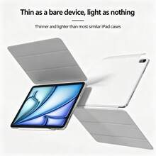 2026 Air 11/ Air 13 保護殼，磁吸三折式附筆電筒，相容於 Ipad Pro 11 - 灰色 - 查看 3